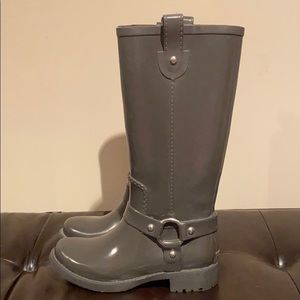 Kors Michael Kors Stormy Moto Rain Boot Gray women’s 6